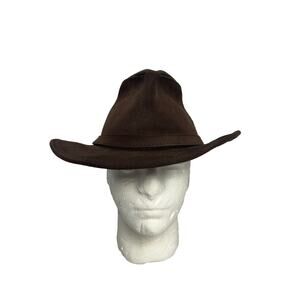 Minnetonka Genuine Leather Hat Size Large Brown Distressed